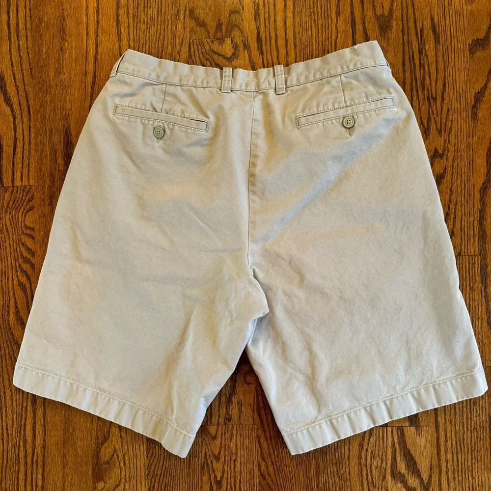 J.Crew Essential Chino Shorts Mens 35 Stone Khaki Cotton 10.5”
